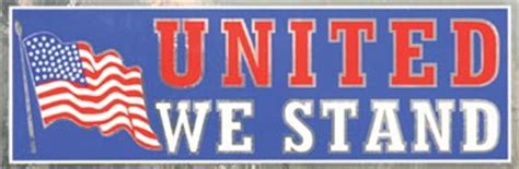 Stairway to the destined duel. United We Stand with USA Flag Bumper Sticker | North Bay Listings