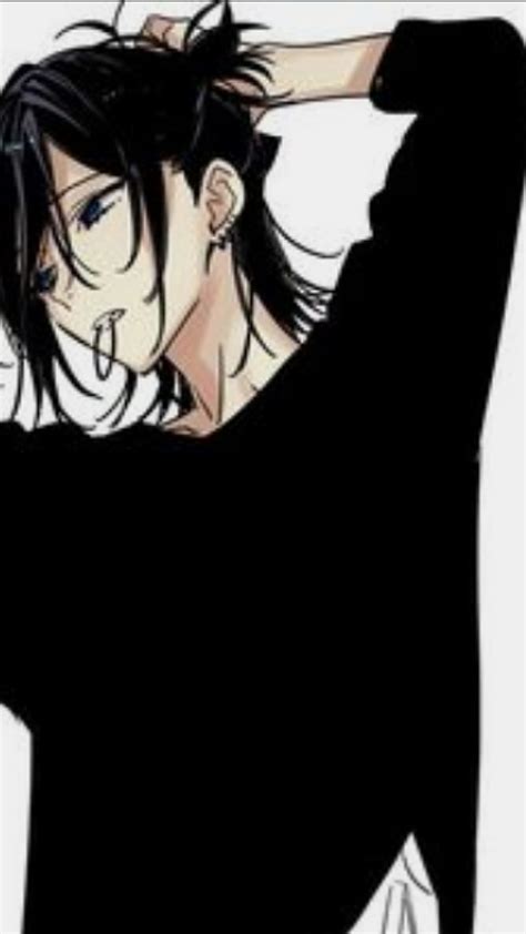 Idk Long Hair Black Anime Boy Hd Phone Wallpaper Pxfuel