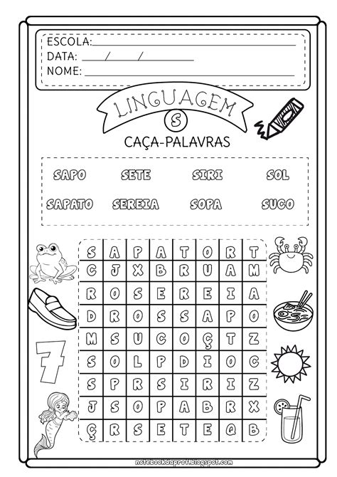 Caça Palavras Com S