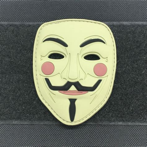 Guy Fawkes Mask 3d Pvc Morale Patch Tactical Outfitters