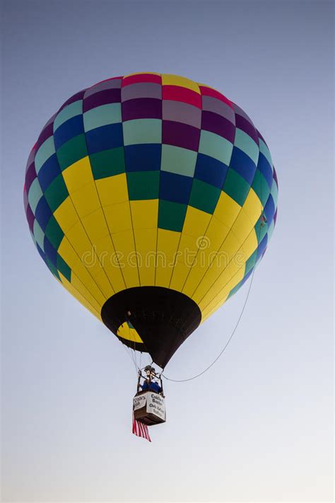Hot Air Balloon Over California Editorial Stock Image Image Of Moving