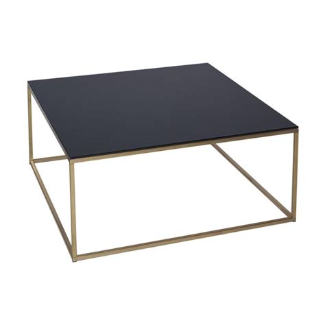 Buy Black Glass And Metal Square Coffee Table From Fusion Living