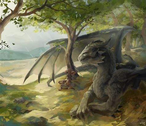 Relaxing By Xraypr On Deviantart Mythical Creatures Art Magical
