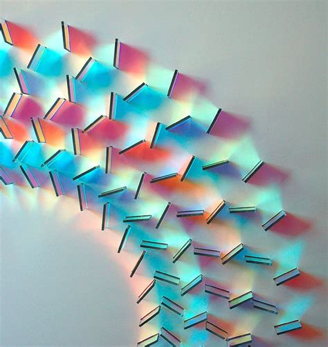 Uk Based Artist Chris Wood Uses Dichroic Glass Panels To Create Art Installations That Produce