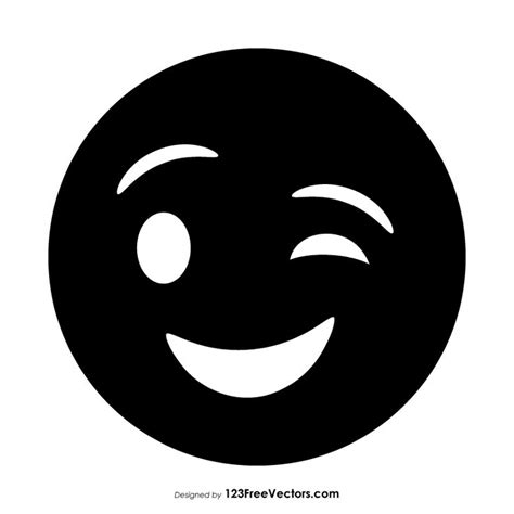 Emoji wallpapers hd download high quality beautiful emoji background images collection for your phone. Black Winking Face Emoji | Emoji, Vector free, Panda ...