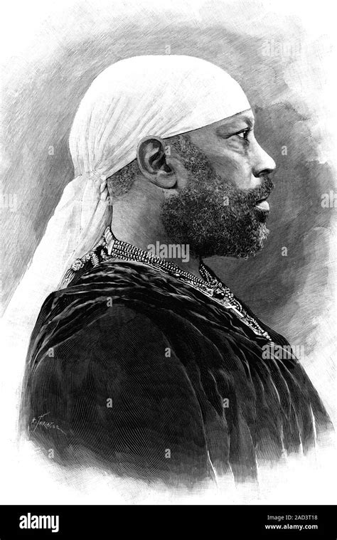 Menelik Ii Of Ethiopia 1844 1913 1885 Illustration Of Emperor