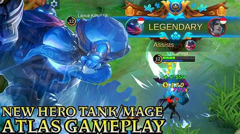 New Hero Atlas Tankmage Gameplay Mobile Legends Bang Bang Youtube