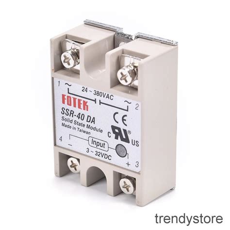 Industrial Solid State Relay Ssr 40a With Protective Flag Ssr 40da 40a