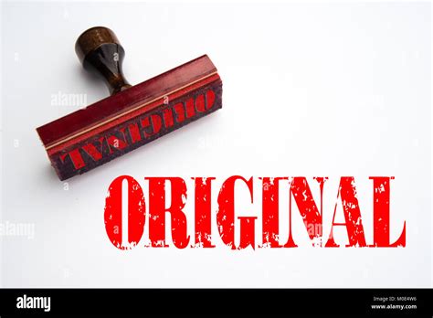 Rubber Stamp And The Word Original Stock Photo Alamy