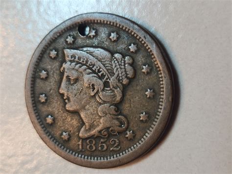 1852 Braided Hair Liberty Head Large Cent For Sale Buy Now Online