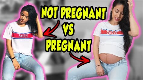 pre pregnancy clothing try on challenge hilarious youtube