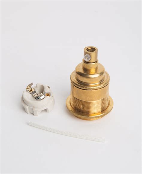 Brass Bulb Holder E27 Threaded Bulb Holder Raw Brass