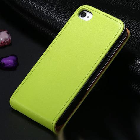 Green Leather Vertical Flip Case For Apple Iphone 5 5s New Case