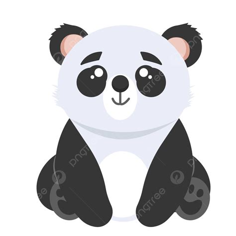 Flat Colorful Panda Vector Panda Animal Cute Png And Vector With