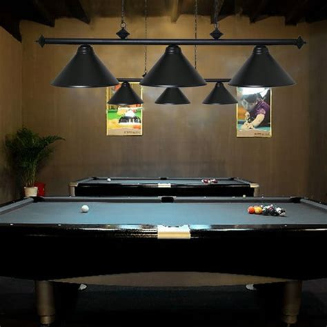 Black Metal Pool Bar Table Light Billiards Lamps Snooker Hanging Pendant Light