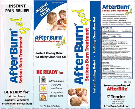 After Burn Serious Burn Treatment Gel with Lidocaine Hydrochloride & A