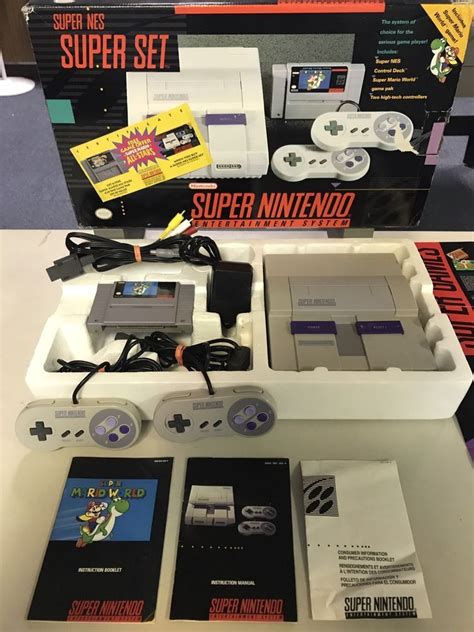Super Nintendo Entertainment System Nes Super Set Complete In