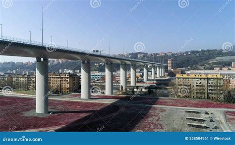 Famous Genova Bridge In Italy By Renzo Piano Stock Video Video Of