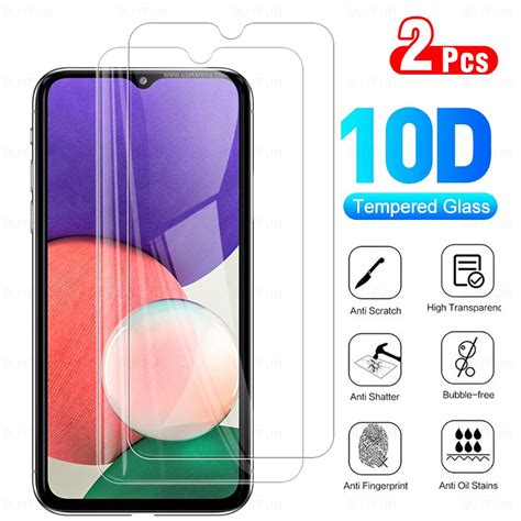 2pcs Full Cover Tempered Protective Glass For Samsung A22 5g Screen Protector Glasses For Galaxy