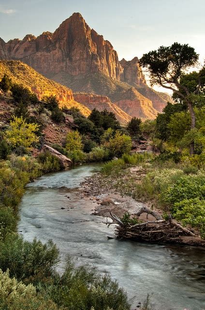 States of utah, nevada, and arizona. Watchman and Virgin River | Nature scenes, Beautiful ...