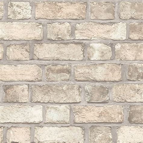 Norwall Wallcoverings Fh37516 Farmhouse Brick Brown Wallpaper In Greenorangebrown Tan