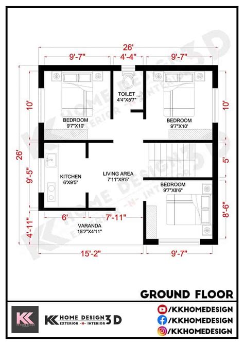 Two Bedroom House Plan Indian Style