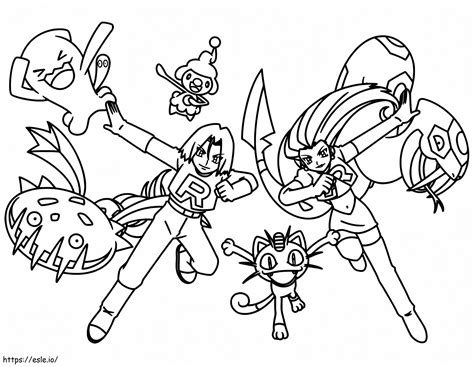 Printable Team Rocket coloring page