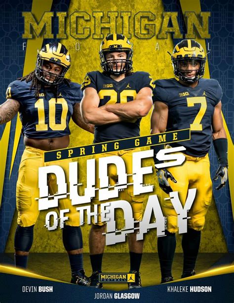 The Michigan Football Team Is Featured In This Poster For Their