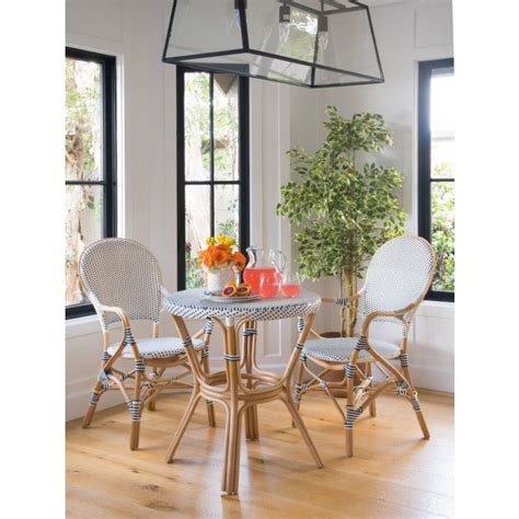 Check spelling or type a new query. Rattan Bistro Dining Armchair, White and Blue, Set of 2 ...