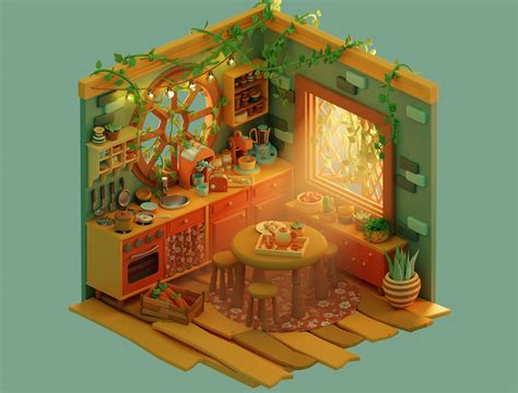 Cozy Kitchen Finished Projects Blender Artists Community