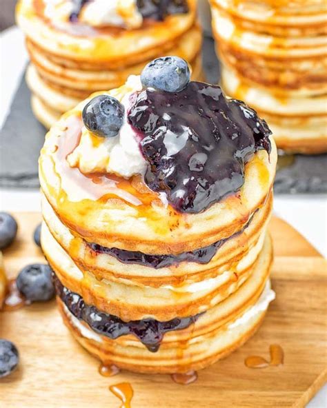 Mymindmaps Blueberry Ricotta Pancakes Blueberry Sauce Vegan