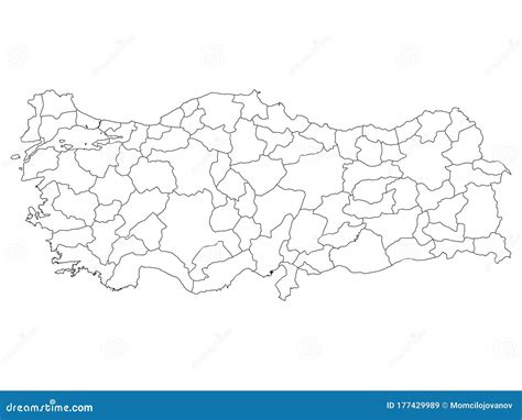 Provinces Map Of Turkey Stock Vector Illustration Of Turkey 177429989