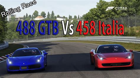 Ferrari 458 italia vs 488 gtb. Forza Motorsport 6 - DRAG RACE: Ferrari 488 GTB Vs Ferrari 458 Italia - YouTube