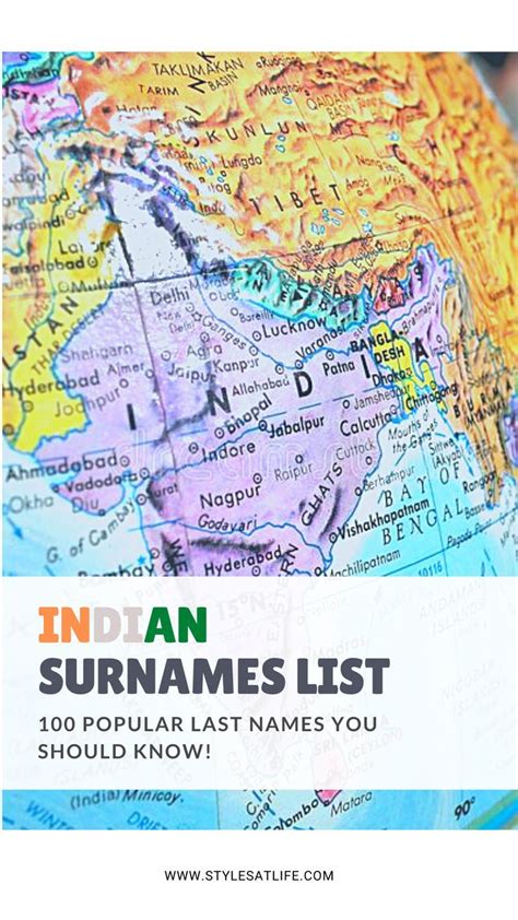 Indian Surnames List 100 Popular Last Names You Should Know Popular