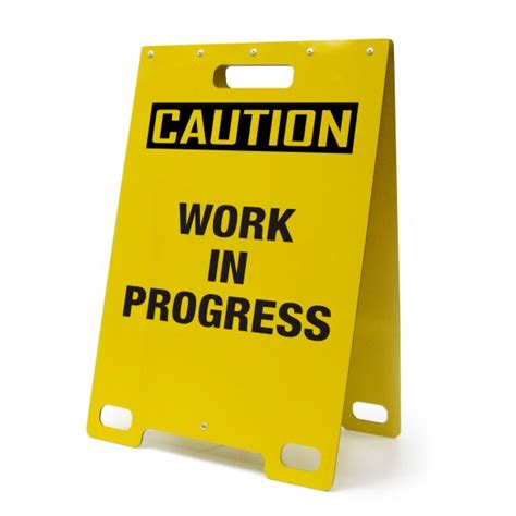Caution Work In Process Portable A Frame Sign Bc Site Service