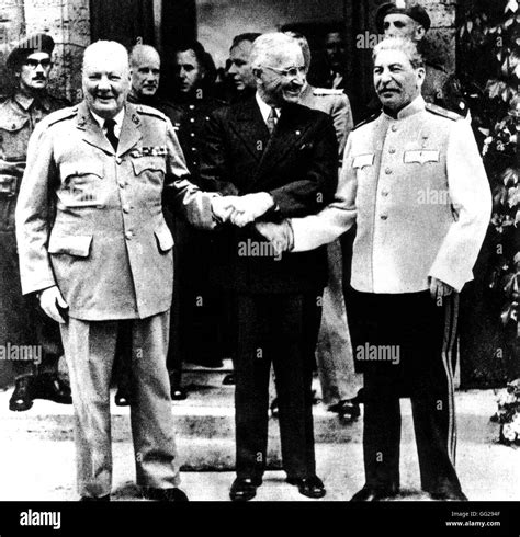 Potsdam Conference Truman Stalin And Churchill November 1945 Second