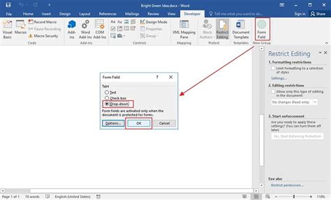 Pasos De Crear Una Lista Desplegable De Word