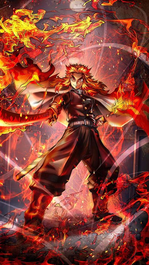 Kyojuro Rengoku Fire Flames Demon Slayer Kimetsu No Yaiba Manga