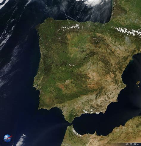 Spagna E Portogallo Senza Nuvole Dal Satellite Della Nasa Espana