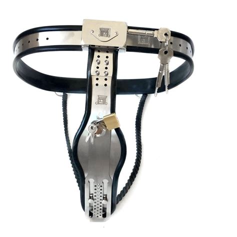 Black Lockable Women Chastity Belt Stainless Steel Etsy