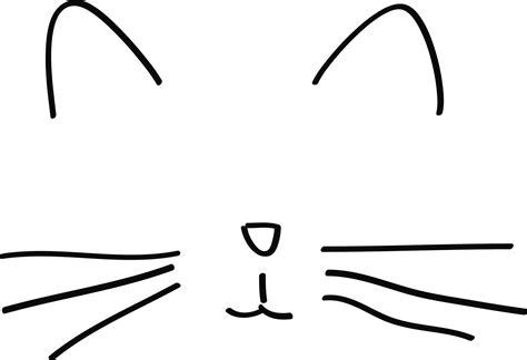 Pour savoir comment dessiner un chat facilement. Dessin de chat minimaliste Photo stock libre - Public ...
