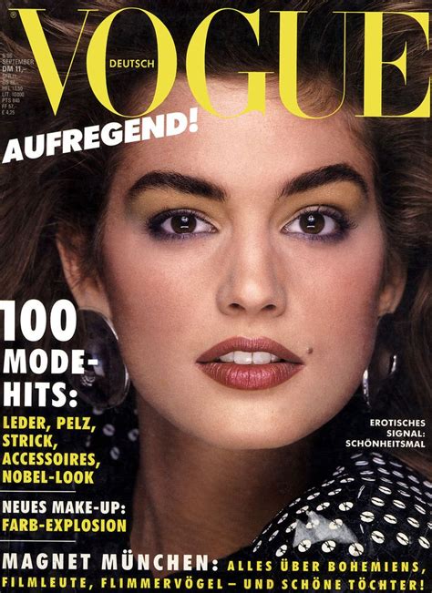 Cindy Crawford Throughout The Years In Vogue Vogue Deutsch Cindy