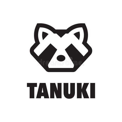 Tanuki The Racoon Logo Concept Stock Vector Illustration Of Cartoon