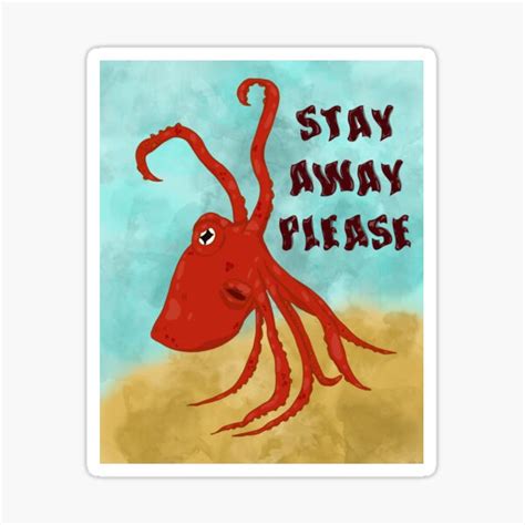 Octopus Anxiety Sticker For Sale By Crabooart Redbubble