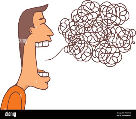 Ilustración De Dibujos Animados De Comunicación Mess O Enredados