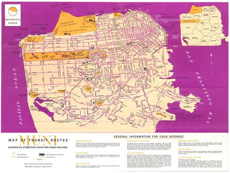 Historical Map San Francisco Muni Transit Routes Transit Maps