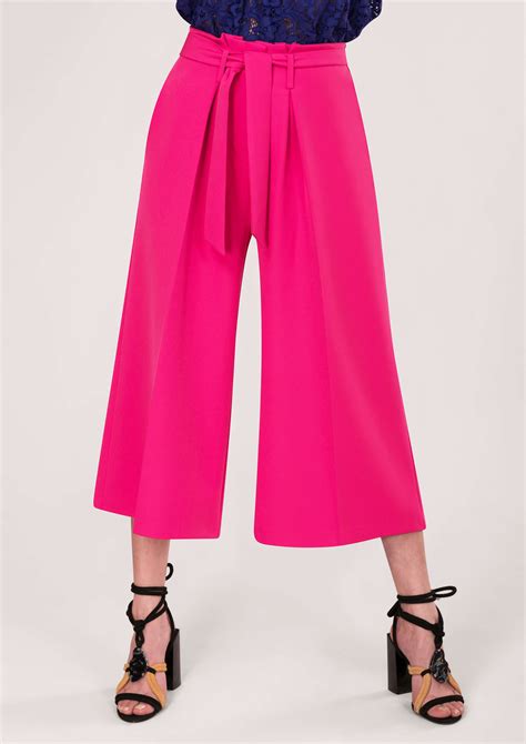 Pink Tie Pleated Waist Trousers Pink Trousers Pleated Pink Ties