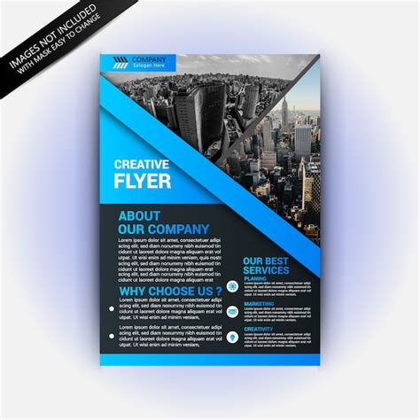 Premium Vector Blue Flyer Template