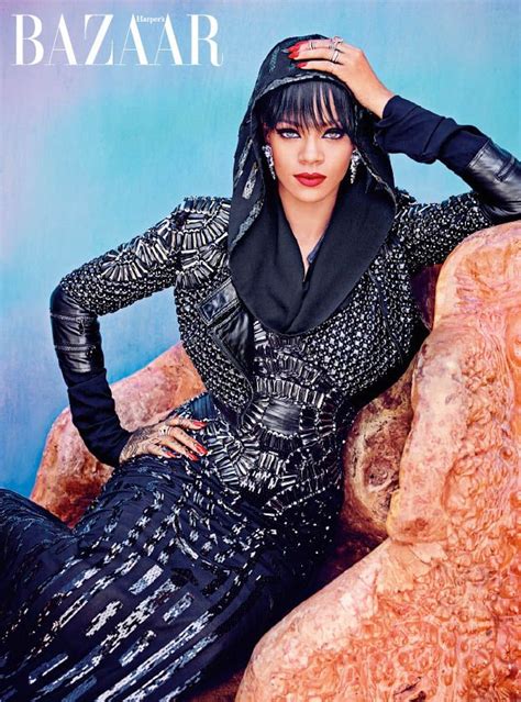 Fierce Rihanna Looks Stunning On The Cover Of Harpers Bazaar Arabia