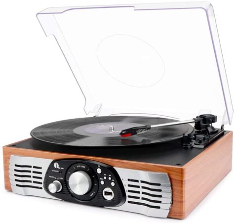 Buy 1byone Belt Drive 3 Speed Stereo Record Player Turntable With